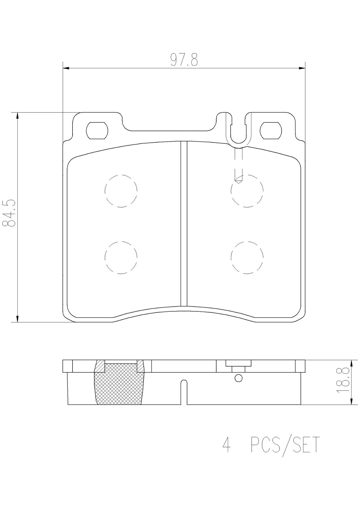 Mercedes Disc Brakes Kit -  Pads Front (Ceramic) - Brembo P50018N